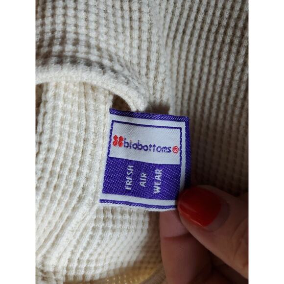 Vintage Biobottoms‎ Dress Girls 5 Natural Eco-friendly Praire Ruffle Beige 90s - Picture 7 of 9